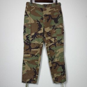 Men's Camo Cargo Pants - Woodland Green